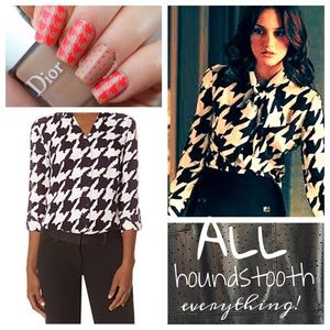 The Limited Ashton houndstooth blouse