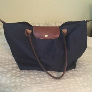 Authentic Long champ "large le pliage" tote