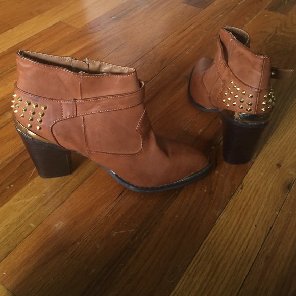 Studded Block Heeled Bootie