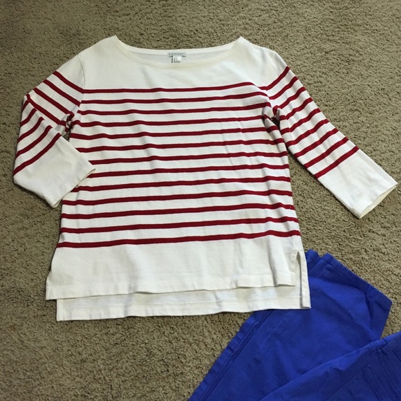 Beautiful striped red & cream top from Forever 21