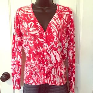 Pink Floral Cardigan