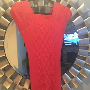 Arden B coral sweater dress