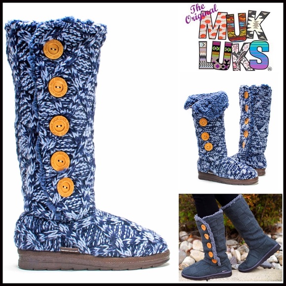 MUK LUK COZY BOOTS Vegan Shearling Lined - Picture 2 of 7