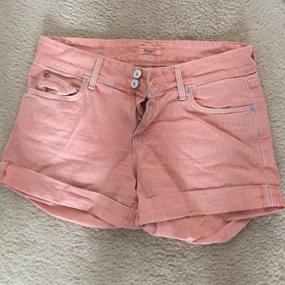 Hudson pinstripe denim shorts