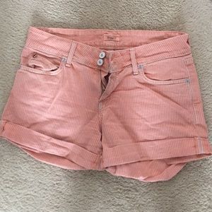 Hudson pinstripe denim shorts