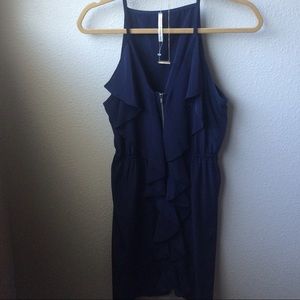 Navy zipper dress