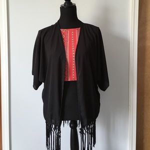 Black Charlotte Russe Kimono