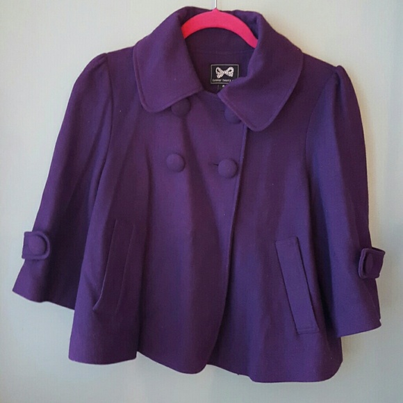 Purple wool coat