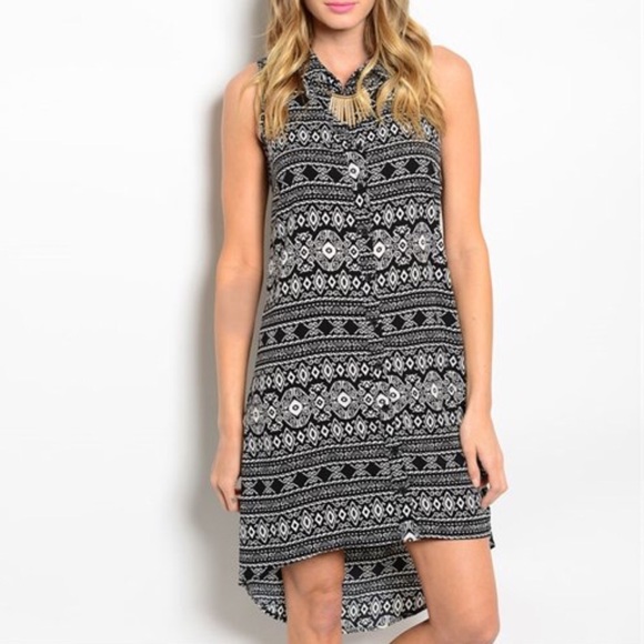 ⭐️Sleeveless Tribal Shirt Dress - Picture 4 of 4