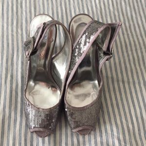 Jessica Simpson Sparkle Peep Toe Pumps