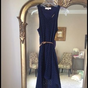 Navy high low dress