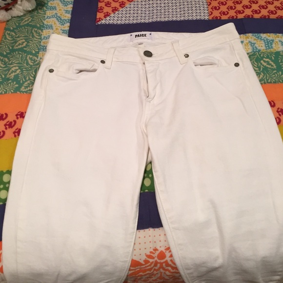 Paige white skinny jeans