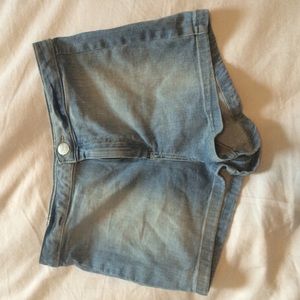 Topshop high waisted Moto shorts