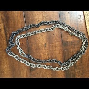 Lisa Freede black grey silver necklace