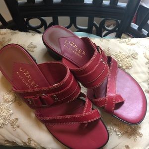 NWOT Liz Claiborne Flex Sandals in Warm Red
