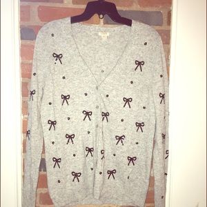 J. Crew Bow Cardigan Sweater