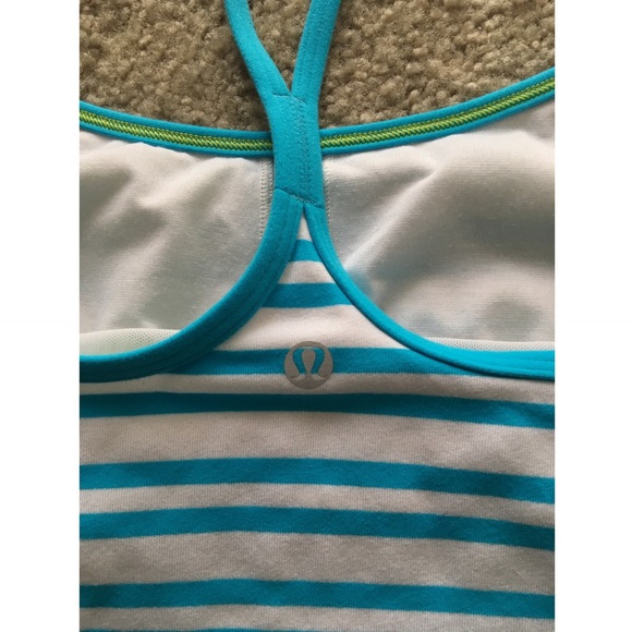 Lululemon Blue & White Power Y Tank - Picture 2 of 3