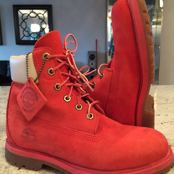 Timberlands Red Waterproof Woman's Boots