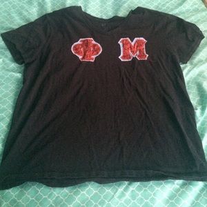 Phi Mu lettered shirt