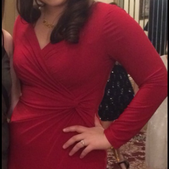 Red Calvin Klein dress