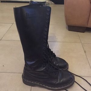 Doc Marten knee high lace up boots