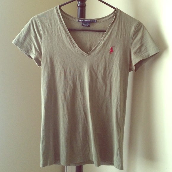 Olive green RL Sport V-neck