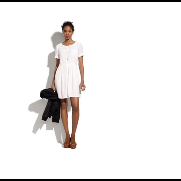 Madewell white soda shop dress