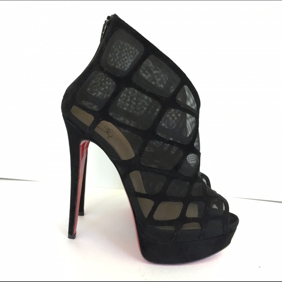 Louboutin Altarakna Mesh-Caged Red Sole Bootie - Picture 2 of 4