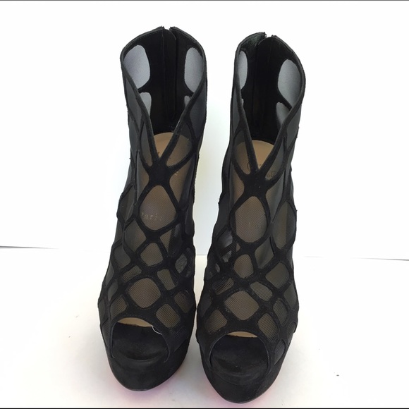Louboutin Altarakna Mesh-Caged Red Sole Bootie - Picture 3 of 4