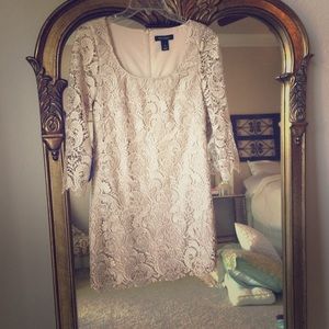 Lace scoop neck dress