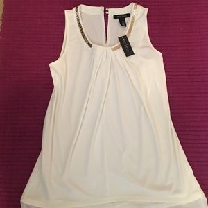 White House Black Market Stylish Cream Blouse