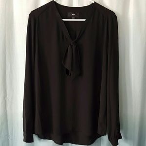 Mossimo Bow Tie Blouse in Black