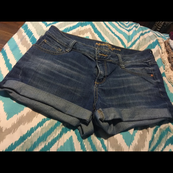 Blue jean short shorts