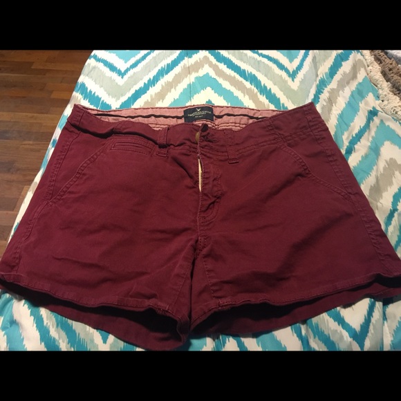Burgundy shorts