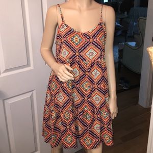 Multicolored patterned dress