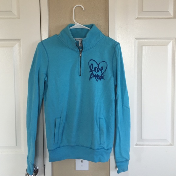 Bright blue PINK hoodie