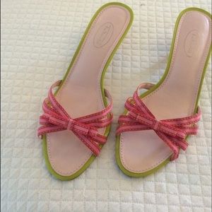 Talbots low heals ribbon strap.