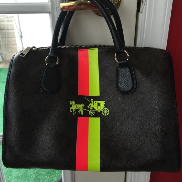 Neon stripped Dr bag