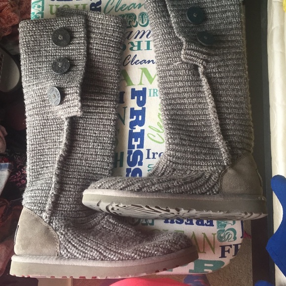 Knee high Ugg knit boots