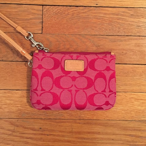 Red Coach Wristlet