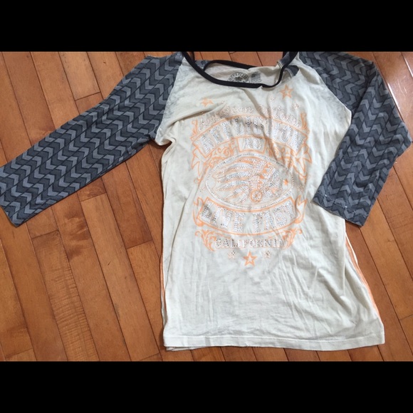 Affliction 3/4 sleeve woman shirt - Picture 2 of 3