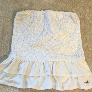 Georgeous sexy cream strapless top by Hollister