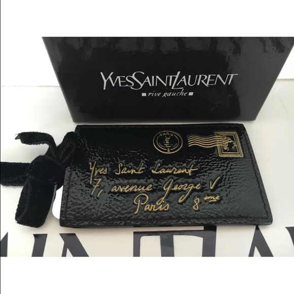 Authentic YSL Y-Mail Leather Purse Mirror