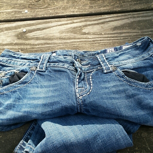 SOLD Miss Me Straight Leg Bling jeans! - Picture 2 of 4