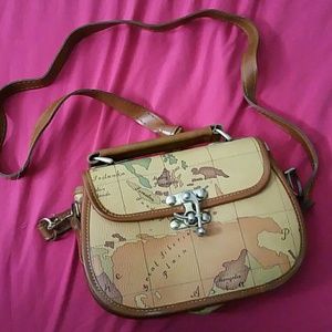 Map shoulder  purse