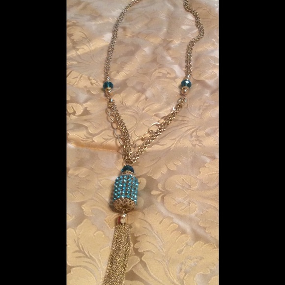 Tassel Gold Tone Necklace - Picture 4 of 6