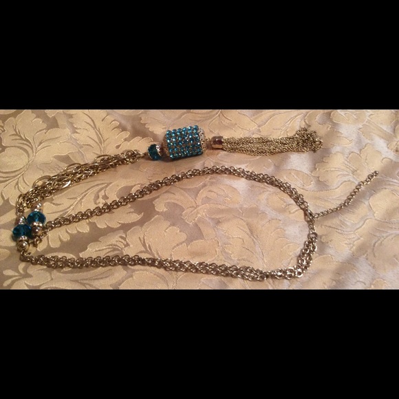 Tassel Gold Tone Necklace - Picture 6 of 6