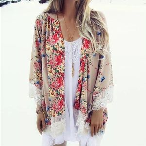 Floral kimono! Brand new!!!! Fits size S-L.