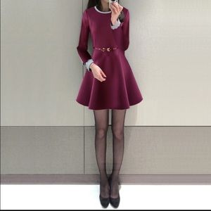 Korean short elegant winter dress