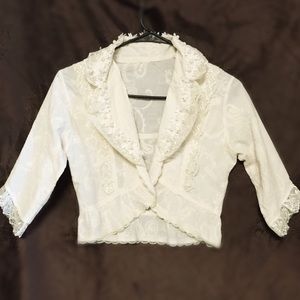 🎀cute pearl embellished shrug🎀
